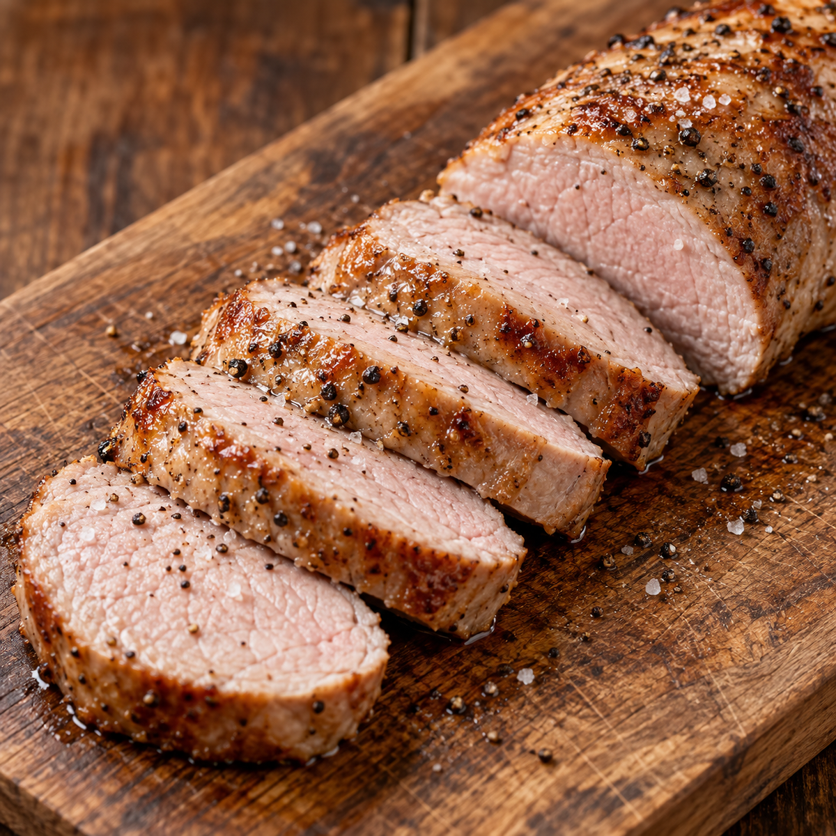 Schweinefilet klassisch aus dem Airfryer mit Salz und Pfeffer – Rezeptbild