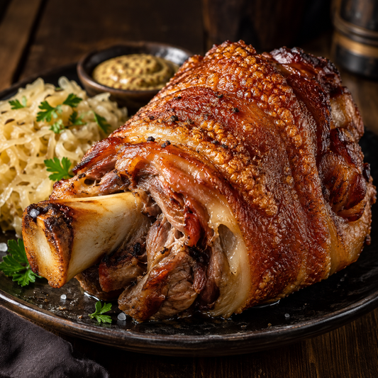 Eisbein richtig zubereiten – knusprige Schweinshaxe mit Sauerkraut