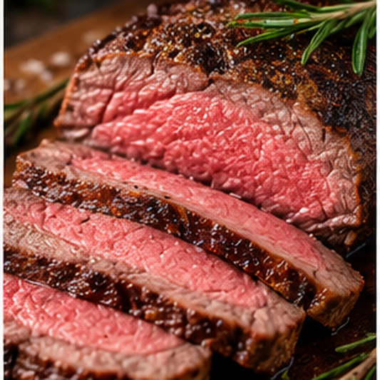Sous-vide gegartes Rindersteak – rosa aufgeschnitten