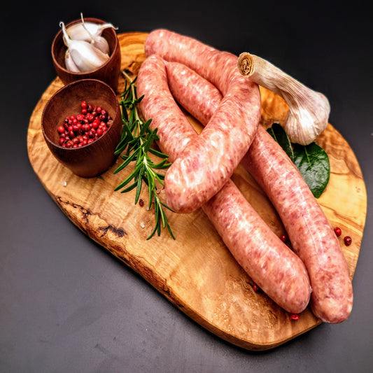 Paprika-Zwiebel-Bratwurst im Airfryer
