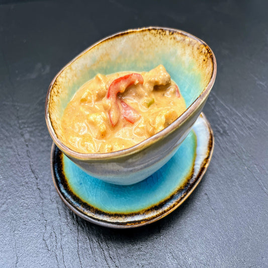 Hausgemachte Gyrossuppe mit Kräuterjoghurt
