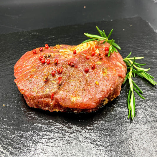 Knoblauchbutter-Kluftsteak im Airfryer