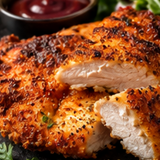 BBQ-Hähnchenschnitzel im Airfryer – fertig zubereitet