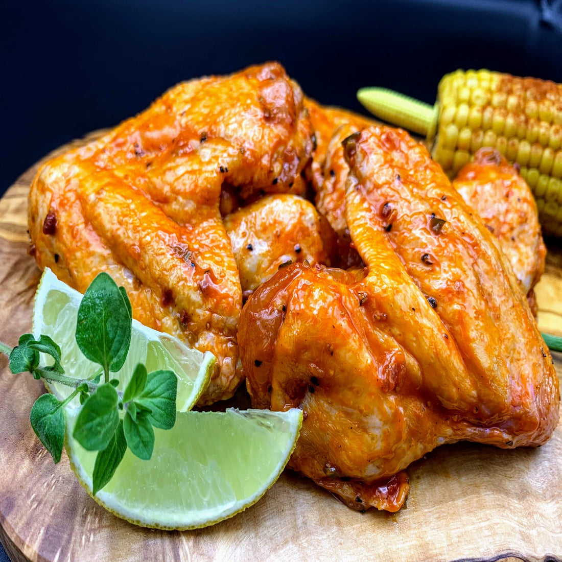 Chicken Wings lecker mariniert: Rauchige BBQ-Glasur mit Grillgemüse – Dein-Landmetzger.de