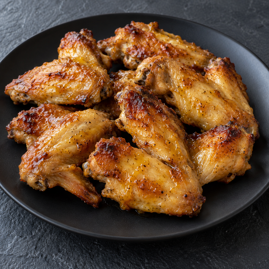 Chicken Wings mit goldbrauner Honig-Senf-Glasur aus dem Airfryer