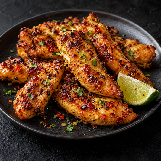 Chili-Limetten-Hähnchenstreifen im Airfryer – fertig zubereitet