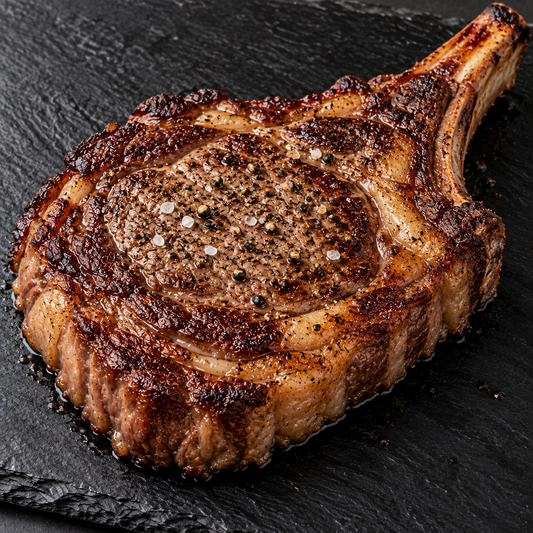 Côte de Boeuf klassisch aus dem Ofen – Ochsenkotelett mit Salz und Pfeffer
