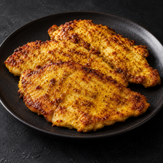 Curry-Hähnchenschnitzel im Airfryer – fertig zubereitet
