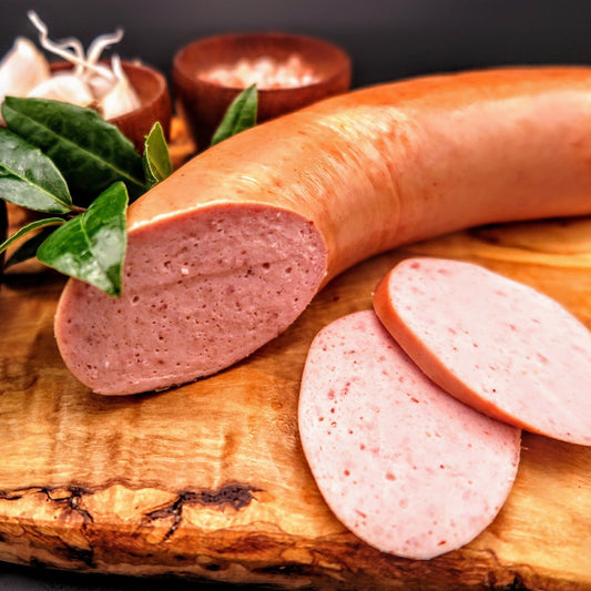 Feine Fleischwurst am Ring: Brotzeitbrett mit Chutney