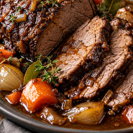 Hof-Rind Rinderbraten aus der Keule geschmort – Rezeptbild