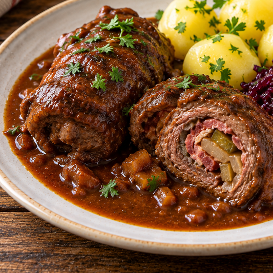 Hof-Rind Rinderroulade mit BBQ-Glasur – Low & Slow