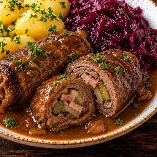 Hof-Rind Rinderroulade mit Pfeffer-Knoblauch-Rub – Low & Slow