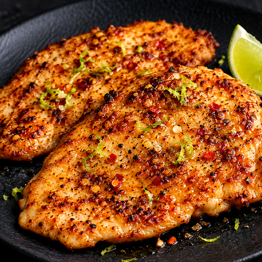 Honig-Senf-Hähnchen – Airfryer-Rezept – fertig zubereitet