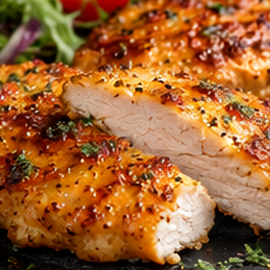 Honig-Senf-Hähnchenschnitzel im Airfryer – fertig zubereitet