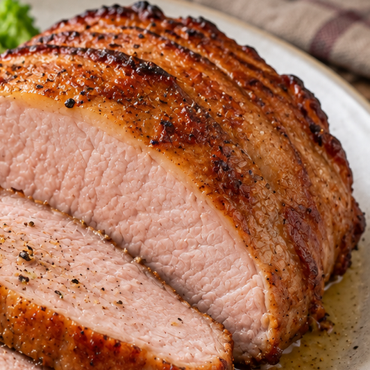 Kassler Lachsbraten aus dem Airfryer mit schwarzem Pfeffer