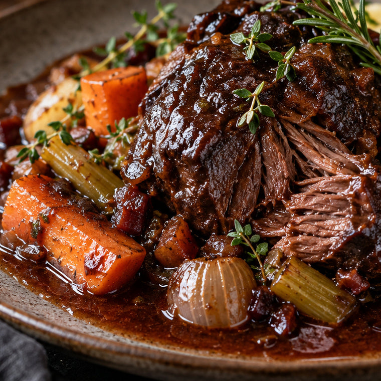 Ochsenbäckchen in Rotweinsauce – Rezeptbild