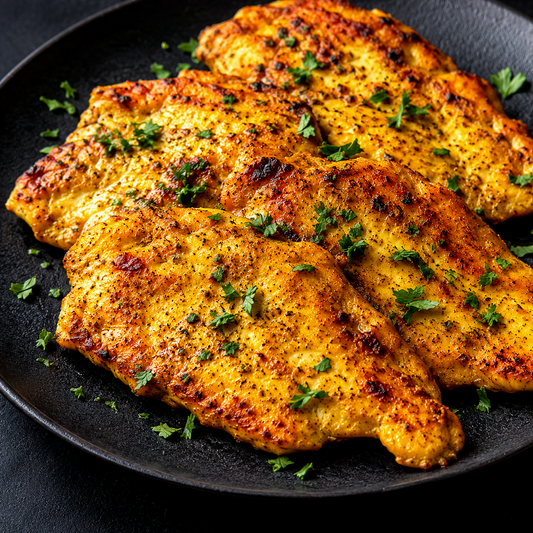 Paprika-Knoblauch-Hähnchen – Airfryer-Rezept – fertig zubereitet