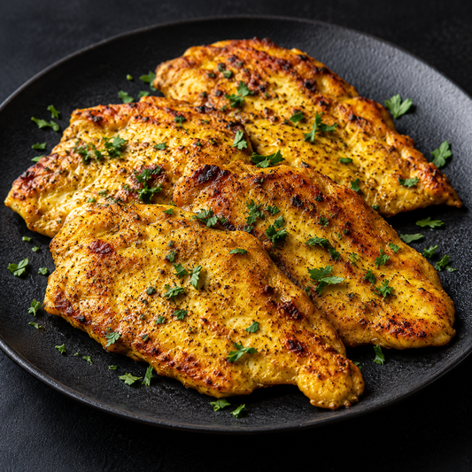 Paprika-Knoblauch-Hähnchenschnitzel im Airfryer – fertig zubereitet