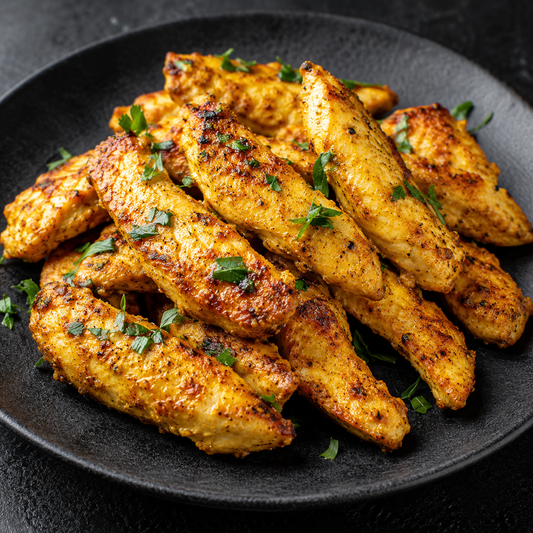 Parmesan-Kräuter-Hähnchenstreifen im Airfryer – fertig zubereitet