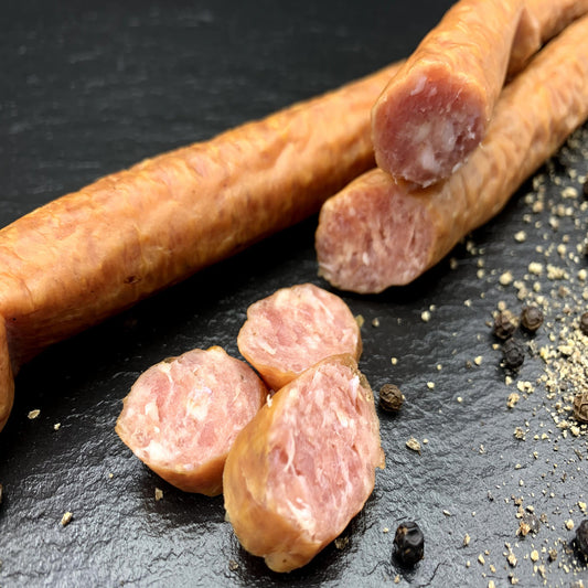 Pfefferbeißer – würzige Wurstspezialität für Brotzeit und Kartoffelpfanne