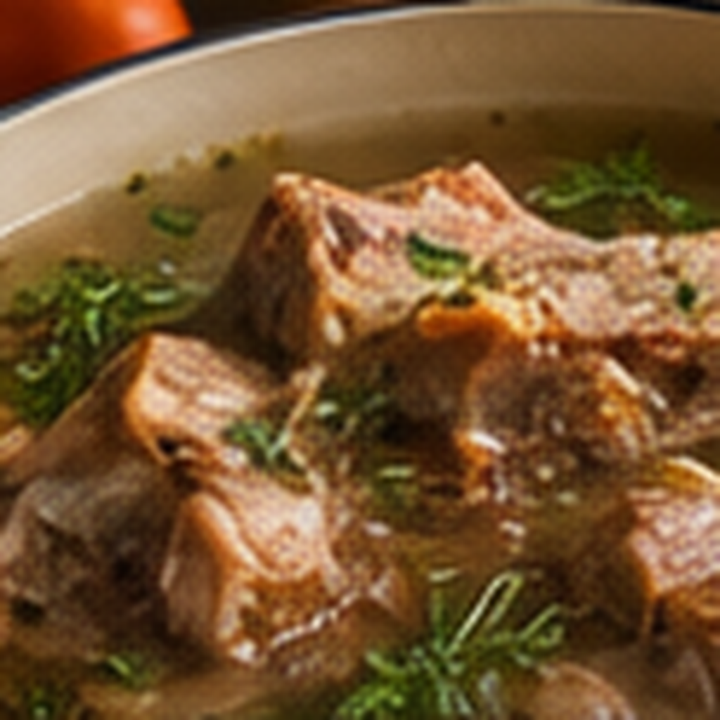 Fleischknochen v. Schwein / Pork Neck Bones: Klassisch aus dem Topf – Topf – Rezeptbild