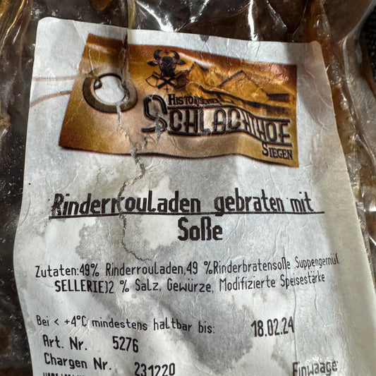 Hof-Rind Rinderroulade in dunkler Sauce