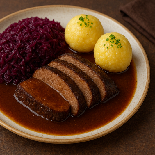 Zarter Sauerbraten mit kräftiger Sauce
