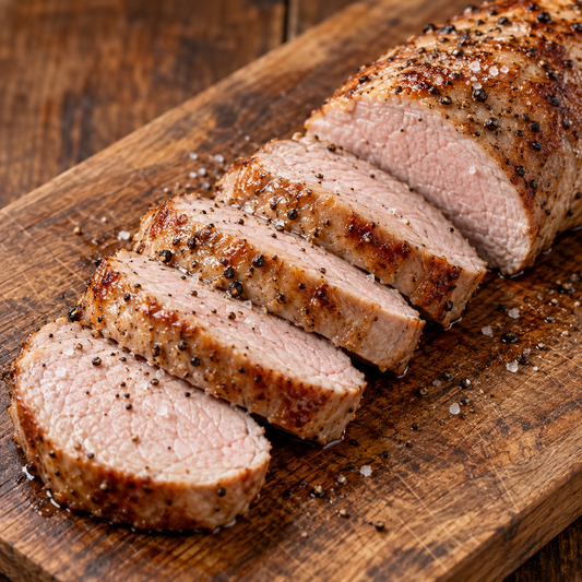 Schweinefilet klassisch aus dem Airfryer mit Salz und Pfeffer – Rezeptbild