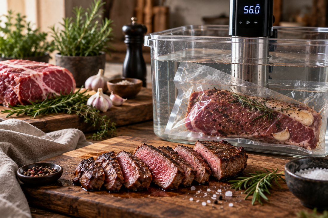 Sous-vide garen – Steak im Wasserbad und fertig gebraten