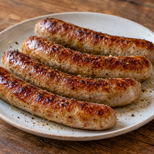 Willi Wurst klassisch aus der Pfanne, goldbraun gebraten