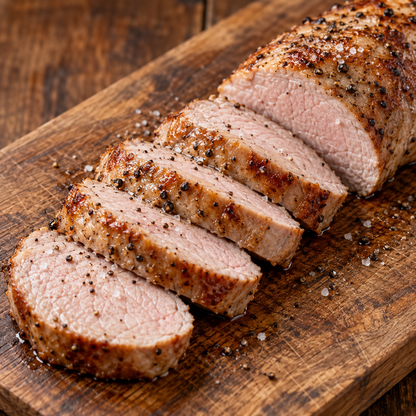 Schweinefilet klassisch aus dem Airfryer mit Salz und Pfeffer – Rezeptbild