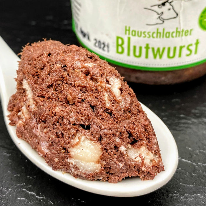 Hausschlachter Blutwurst im Glas – handwerklich hergestellte Spezialität