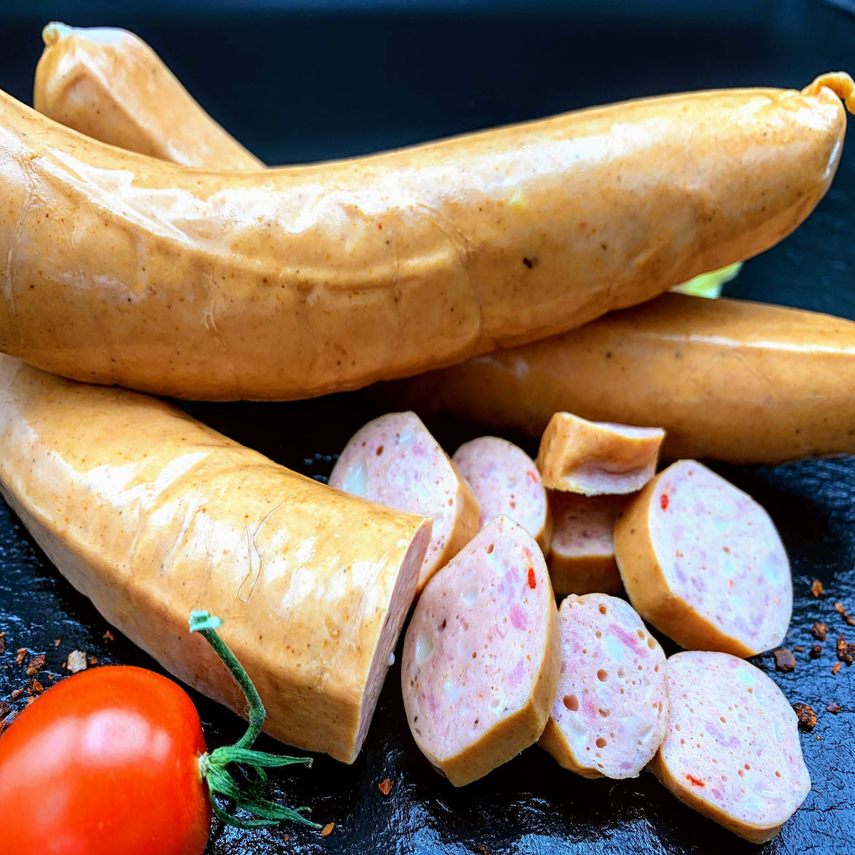 Käsebrutzler - Krakauer mit Käse – Produkt von Dein-Landmetzger.de
