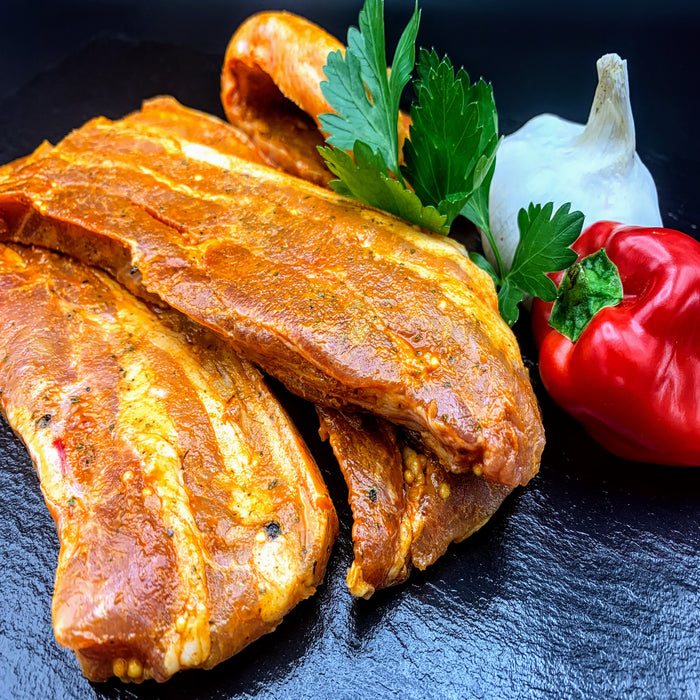 Schweinebauch lecker mariniert – Fleischspezialität von Dein-Landmetzger.de